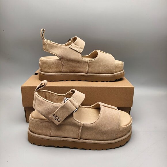 UGG Womens Sand Suede Platform Sandals - Picture 4 of 7